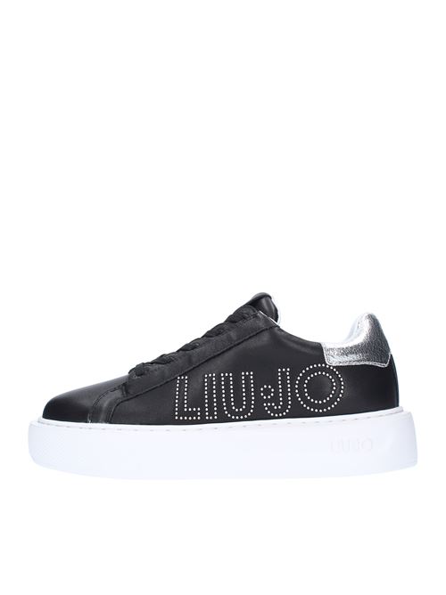 KYLIE 05 leather trainers LIU JO | BA2065 PX100NERO